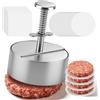 Slvoaujtk 304 Acciaio Inossidabile Pressa per Hamburger Preparare Hamburger dal Diametro di 11Cm Include 150 Dischi Carta Forno Fogli Stampo per Hamburger Ideale Barbecue e Occasioni Simili