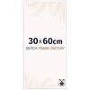 Dutch Frame Factory - Cornice 30x60 cm - Bianco Lucente - Cornice per foto in Plastica con vetro plastico Antiriflesso - Cornice portafoto 30x60 cm - Angers