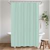 LUKDUNG Tenda da bagno in poliestere 150x200, tessile, tenda da doccia anti-muffa per bagno, tenda per vasca da bagno e doccia in tessuto impermeabile e lavabile, con 10 ganci, verde