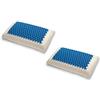 materassi e doghe Materassiedoghe - Coppia 2 Cuscino Blue2Air in MyMemory Memory Foam Termosensibile Altamente Traspirante - 100% Made in italy - Fodera Cotone Naturale
