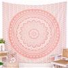 RAJRANG Arazzo con mandala con elefante, in cotone, da appendere alla parete, arazzo hippy, da spiaggia, per dormitorio universitario, lenzuolo boho boho, colore oro rosa, 213 x 229 cm