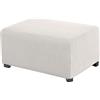 uyeoco Copri Pouf Elasticizzato Rettangolare Elasticizzato 80/90/100/120, Copertura Ottomana Fodera per poggiapiedi Tinta Unita Lavabile(Bianco,74-86cm)