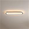 PZAOJAU Plafoniere da Bagno a LED Lunghe Plafoniera Rettangolare da Incasso per corridoio Plafoniera Moderna lineare Dorata Plafoniera da Ufficio Nera per Cucina Sala da Pranzo Corridoio Portico