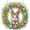 MOGTAA 5D Diamante Pittura Pasqua Ciondolo con catena, fai da te Kit Paesaggio Diamond Pittura Adulto Bambino, Diamond Painting Coniglio di Pasqua Kit per Giardino Casa Decorazione Regali
