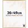 Dutch Frame Factory - Cornice 36x49 cm - Oro - Cornice per foto in Plastica con vetro plastico Antiriflesso - Cornice portafoto 36x49 cm - Easy