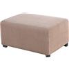 uyeoco Copri Pouf Elasticizzato Rettangolare Elasticizzato 80/90/100/120, Copertura Ottomana Fodera per poggiapiedi Tinta Unita Lavabile(Cachi,74-86cm)