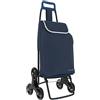 Leonardo - trolley per la spesa , carrello per la spesa con Tre Ruote Girevoli Saliscale , Trolley Portaspesa con chiusura a strappo , borsa Rimovibile.
