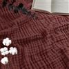 Generisch Coperta da letto in mussola 100% cotone per adulti, morbida, leggera, traspirante, rinfrescante, per l'estate, divano, decorazione per tutte le stagioni (bordeaux, 150 x 200 cm)