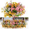 msymsyu Fiori artificiali di eucalipto viola, 36 cm, 7 mazzi, piante artificiali per feste di nozze, decorazione per interni ed esterni, fiori artificiali (giallo, rosa, bianco)