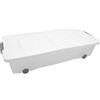 Spetebo Contenitore sottoletto con rotelle, 40 o 60 litri, colore: bianco, (80 x 40 x 17 cm, 40 litri)