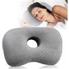 WANDGU Piercing cuscino con foro: morbido cuscino a ciambella per chi dorme sul fianco, cuscino in rilievo, cuscino per dolori alle orecchie, piercing per chi dorme sul fianco, contro il mal d'orecchi