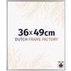 Dutch Frame Factory - Cornice 36x49 cm - Argento Lucente - Cornice per foto in Plastica con vetro plastico Antiriflesso - Cornice portafoto 36x49 cm - Easy