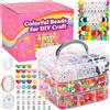 shynek 3800 perline pony: sfuse per bracciali, trecce per capelli e artigianato, in plastica colorata, Kandi, stelle e lettere per la creazione di gioielli