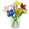 Latemeia 7 fiori in vetro - fiori di colorati in vaso per la decorazione della casa, per donne, mamma, matrimonio, festa della mamma, decorazioni interne