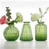 EylKoi Piccoli vasi per fiori EylKoi 3 pezzi/set di fiori, in vetro verde, diverse forme, vintage, decorazione per matrimoni, vasi alla rinfusa per centrotavola, piccoli vasi per fiori singoli, tabella per