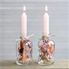 comforder fiore secchi in vetro con candele, set di fiori secchi, bottiglie portacandele con fiori eterni, regali per donne