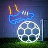 Lxmoneon Insegna al neon di calcio,Insegne al neon sportive USB per parete,Lampada da parete al neon a LED per giocare a calcio per camera da letto dei ragazzi Palestra Club Sala giochi Man Cave