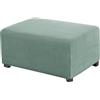 uyeoco Copri Pouf Elasticizzato Rettangolare Elasticizzato 80/90/100/120, Copertura Ottomana Fodera per poggiapiedi Tinta Unita Lavabile(Verde Grigio,74-86cm)