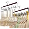 TAIKONLAB Appendiabiti per Reggiseno 2 Pezzi con Legno Premium, 40 Ganci Organizzatore Armadio ad Alta Capacità per Cinture, Reggiseni, Cravatte, Sciarpe e Canotte, Salvaspazio con Ganci in Metallo