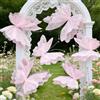 SUNBEAUTY 6 farfalle 3D, grandi decorazioni in carta, rosa, per feste in giardino, feste di compleanno per bambini, decorazione da tavolo, decorazione per interni e primavera, decorazione da tavolo