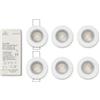 Generico Set di 6 Mini Faretti LED da Incasso, 1,2W per Spot, Luce Bianca Calda, Foro 40 mm, Driver EL-9-350 Incluso, Collegabili, Basso Consumo, Made in Germany