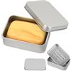 Behiruch Behircuh 2 Pezzi Porta Saponetta in Alluminio, Portasapone da Viaggio con Scolapiatti, Porta Sapone Solido Resistente All'umidità e Alla Ruggine, per Casa, Bagno, Campeggio
