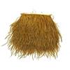 ADAMAI Piume di struzzo naturale, frangia fai da te, cucito, artigianato, costumi, decorazione, confezione da 2 metri (oro)