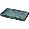 AMEEDA Set di Accessori per Il Bagno Set da Bagno in Marmo Naturale Verde Scuro, Vassoio di Lusso Leggero, portaspazzolino, Dispenser di Sapone(Tray B)