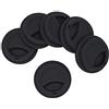 NanTun Coperchi riutilizzabili in silicone per bicchieri da caffè, antischizzo, 6 pezzi Nero