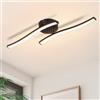 Homefire LED da Soffitto Moderna per Soggiorno e Camera da Letto, Lampada Nera 12W, 3000K per Cucina