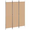 vidaXL Paravento a 3 pannelli Beige 150 x 200 cm Tessuto, Soggiorno, Paravento rettangolare moderno, Divider privacy, Tessuto, Decorazione interna
