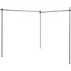 Treeisland Dividere spazi paravento con struttura porta tende a piantana divisorio schermo senza tenda, porta tende per soggiorno, camera da letto o ufficio, nero