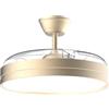 Airwit 106cm Silenzioso Ventilatore da Soffitto con Luce e Pale Retrattili, Dimmerabile Lampada Ventilatore da Soffitto con Telecomando per Camera da Letto, Soggiorno e Cucina 6 Velocità
