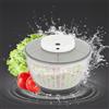JUDEMII Centrifuga per insalata elettrica da 4,3 litri con bianco e grigio, per 10 secondi di disidratazione, centrifuga automatica per insalata con USB, ricaricabile, per insalata elettrica