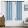 MRTREES 2 Pezzi Tende Oscuranti per Interni Isolanti Termiche con Occhielli Moderne Tende Coprenti Tinta Unita per Camera da Letto e Soggiorno Elegante Corto 117x167 CM Blu Cielo