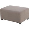 uyeoco Copri Pouf Elasticizzato Rettangolare Elasticizzato 80/90/100/120, Copertura Ottomana Fodera per poggiapiedi Tinta Unita Lavabile(Taupe,74-86cm)