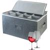 Boczif Wine Glass Storage Boxes, Stemware Storage Chest Boxes | with Dividers, Glassware Storage Containers Holds White Wine Glasses, Champagne Flutes, Crystal, Drinkware