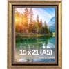 Victor cornice portafoto "Boho" oro 15x21 cm - profilo: 30 x 16 mm - vetro acrilico - decorazione vintage rustica - stile casa di campagna