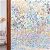 LIUNADM Pellicola Vetri Finestre 65 x 220 cm Autoadesive Anti-Uv Elettrostatica Opaca Decorativa Autoadesiva, Pellicola per Vetri per Ufficio Bagno da Letto, Luna Crescente