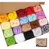 Homewit Lana da feltro, 20 colori da 10 grammi per lavorare a maglia e infeltrire a secco e a umido, lana di pecora naturale per elfi e fate