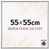 Dutch Frame Factory - Cornice 55x55 cm - Argento Lucente - Cornice per foto in Plastica con vetro plastico Antiriflesso - Cornice portafoto 55x55 cm - Angers