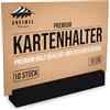 EKFJAELL Porta biglietti in legno 15 cm nero in legno di faggio massiccio (set da 10), pesante e stabile - come porta foto, supporto per cartoline, menu, segnaposto come decorazione per matrimoni e