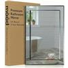 Neue Design Mood® Specchio da Parete Rettangolare, Specchiera con Vetro a Doppio Strato senza Cornice, per Bagno, Ingresso, Corridoio, (60cm x 45cm)