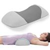 Zinueen Novaspine Pro - Cuscino ortopedico lombare con memory foam, supporto lombare per sedia da ufficio, auto, letto e divano, copertura traspirante (55 x 26 x 11 cm) (grigio)