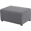 uyeoco Copri Pouf Elasticizzato Rettangolare Elasticizzato 80/90/100/120, Copertura Ottomana Fodera per poggiapiedi Tinta Unita Lavabile(Grigio Scuro,74-86cm)