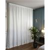 mauro Tenda con fettuccia arricciatenda bianca - Tessuto filtrante per privacy - Pannello 200/280 cm - Per binari da 100 a 170 cm - Altezza da 180 a 295 cm - Modello Alessia - Misura 200x260 cm