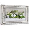 Feeby Quadro su Tela Composizione retrò Vintage XXL 120x80 cm 1 pezzo Stampa Murale Decorazione da parete Immagini Moderni per Soggiorno Camera da Letto Ufficio Cucina Illusione Cornice di Legno Verde