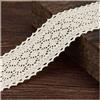 VU100 - Nastro In Pizzo All'uncinetto, In Cotone, Stile Vintage, Decorazioni Per Matrimoni, Confezionare Regaliartigianato Fai Da Te(Lunghezza 5m, Larghezza 4.5 Cm, Beige)