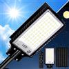 Eleganted Lampione Solare LED Esterno, 10000LM Faro Stradale con Pannello Solare, Faretto LED da Esterno Solare, 6500K, IP65 Impermeabile, per Giardino, Terrazzo