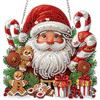 MOGTAA Ciondolo per Pittura con Diamanti di Natale, Pittura con Diamanti di Babbo Natale con Catena per Bambini e Adulti, Immagini per Finestre con Diamanti su Entrambi i Lati, Set Fai da Te per
